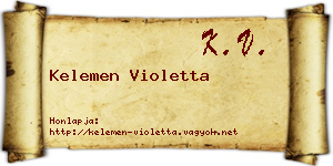 Kelemen Violetta névjegykártya